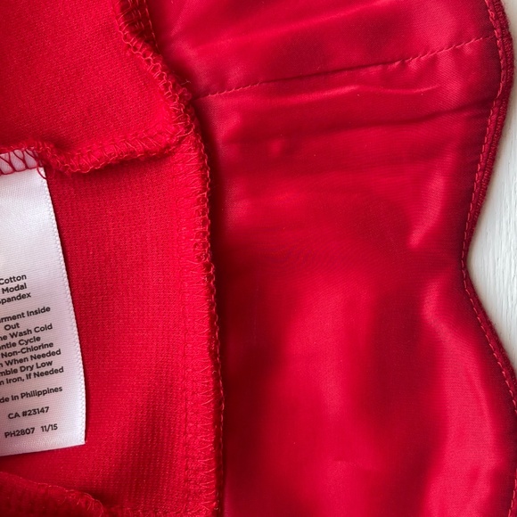 Talbots Red Ponte Short Sleeve Top - Picture 9 of 11